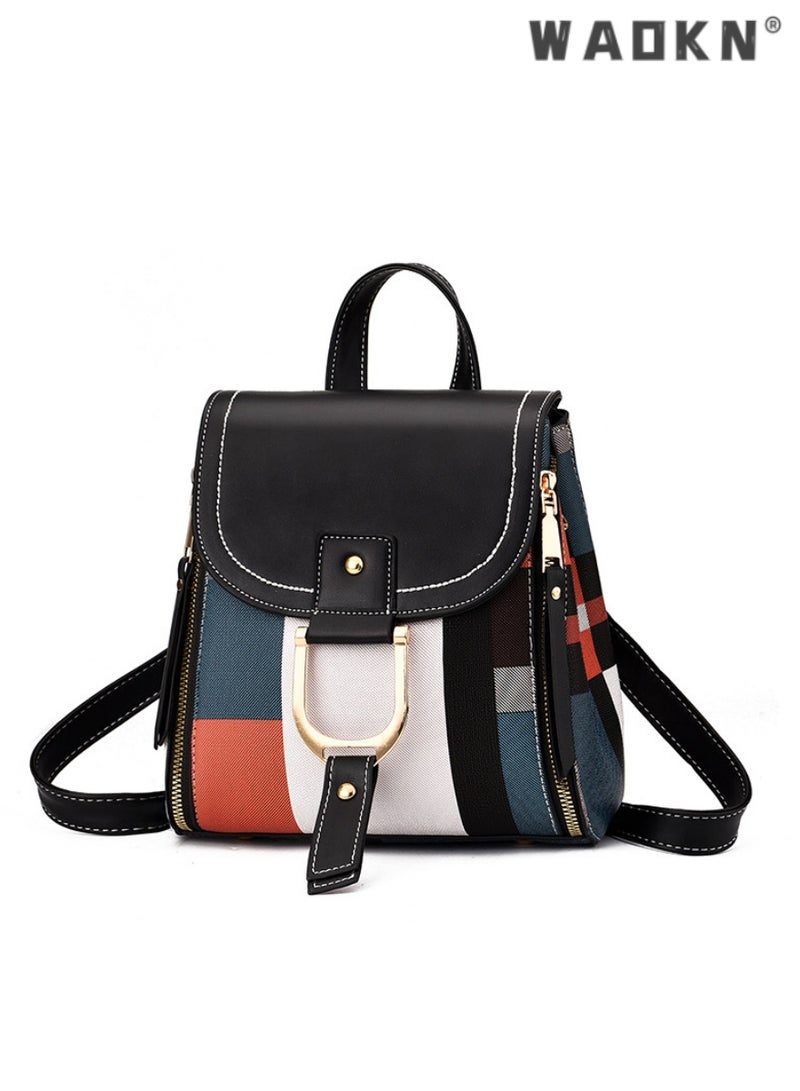 WAOKN Women's Backpack Small Shoulder Bag Handbags Ladies Leather Backpack Shoulder Bag,Small Leather Backpack Purse for Women, Fashion Designer Mini Backpacks, Ladies Travel Lightweight Shoulder Bags,Trendy Design Combined with Practical  - Image 4