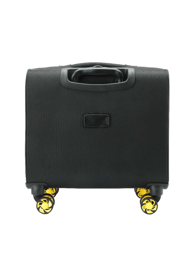 SENATOR 17-inch Premium Pilot Bag Water Resistant 4 Double Spinner Wheeled Rolling Laptop Case with Safe Zippers for Unisex, KH101-Black  - Image 3