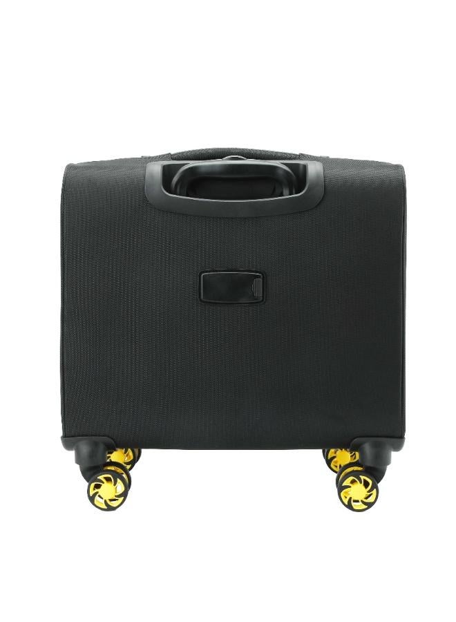 SENATOR 17-inch premium pilot bag water resistant 4 double spinner wheeled rolling laptop case with safe zippers for unisex, kh101-black - Image 3
