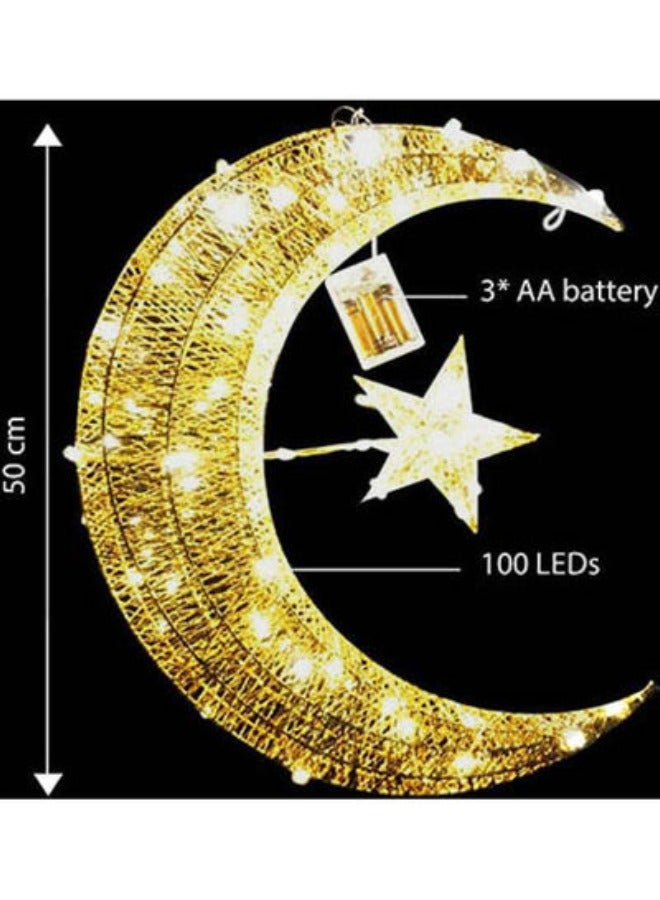 Ramadan Star Shaped  LED Batteries Warm 50cm - Image 4
