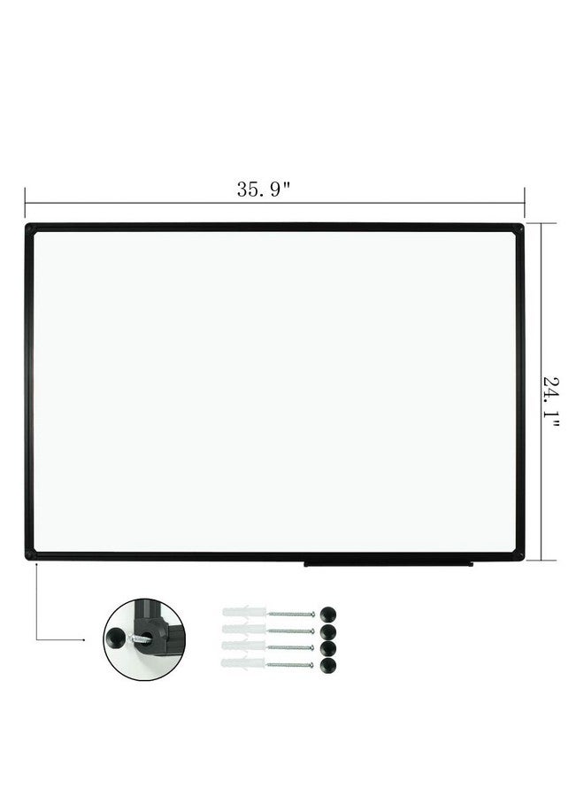 JILoffice Magnetic Whiteboard/White Board, Dry Erase Board 36 x 24 Inch, Black Aluminum Frame Wall Mounted Board for Office Home and School - Image 2