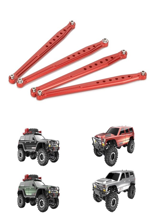 RCAWD مجموعة وصلات التعليق السفلية من RCAWD، 4 قطع، لسيارة RedCat 1/10 Everest Gen7 Pro/Sport RC Crawler، قضيب توصيل من الألومنيوم، مجموعة أذرع وصلات، قطعة ترقية، لون أحمر - Image 1