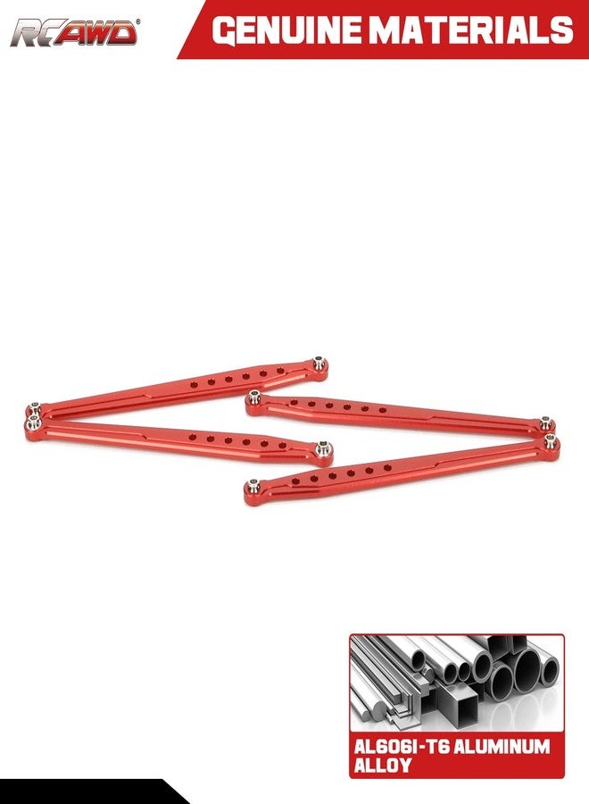 RCAWD مجموعة وصلات التعليق السفلية من RCAWD، 4 قطع، لسيارة RedCat 1/10 Everest Gen7 Pro/Sport RC Crawler، قضيب توصيل من الألومنيوم، مجموعة أذرع وصلات، قطعة ترقية، لون أحمر - Image 4