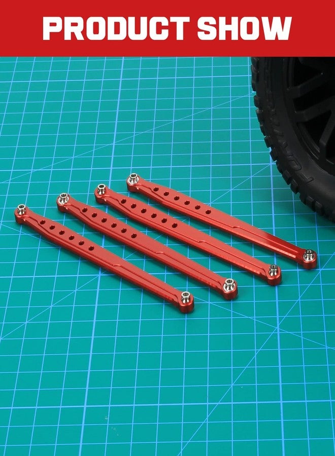 RCAWD مجموعة وصلات التعليق السفلية من RCAWD، 4 قطع، لسيارة RedCat 1/10 Everest Gen7 Pro/Sport RC Crawler، قضيب توصيل من الألومنيوم، مجموعة أذرع وصلات، قطعة ترقية، لون أحمر - Image 5