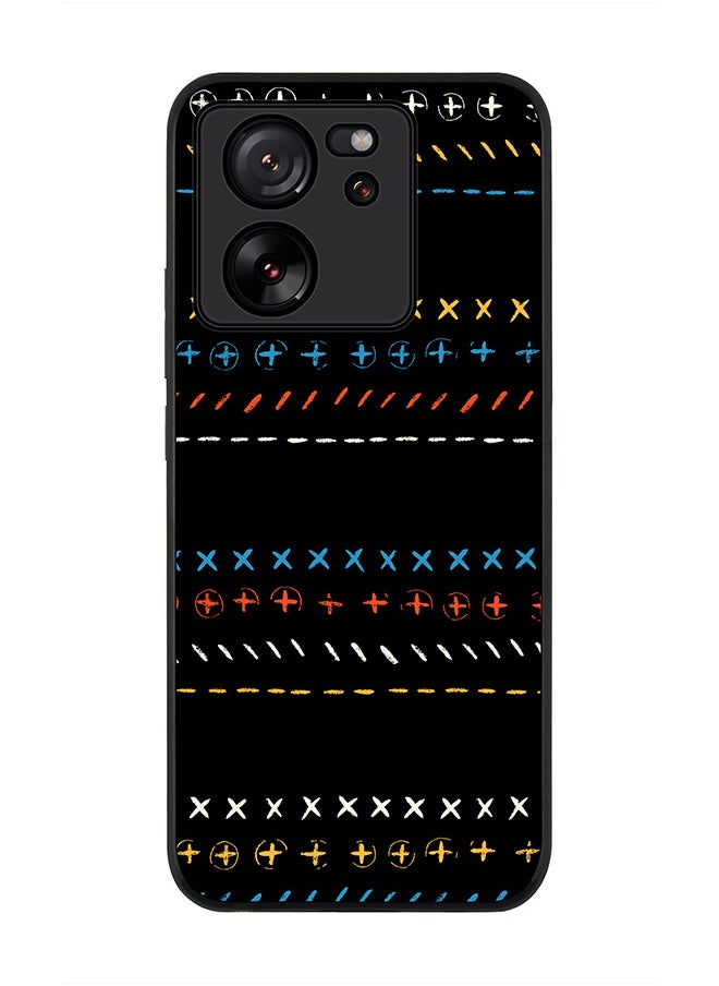 Stylizedd - Rugged Black Edge case for Xiaomi 13T / Xiaomi 13T Pro, Slim fit Soft Case Flexible Rubber Edges Anti Drop TPU Gel Thin Cover - Basic Math - Image 1