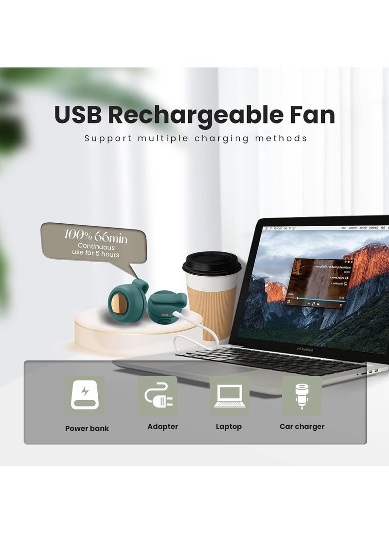 General Mini Portable Fan, 360° Rotatable Small Personal Fan for Cool Air, Clip-on Fan 3 Speed, Portable USB Rechargeable Small Cooling Fan  - Image 4