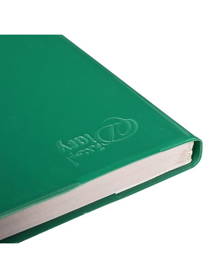 erorex 2025 Pocket Diary Pvc Materials Soft Jacket Cover 2 Days A Page Size 75X105Mm English Arabic 60Gsm White Paper Green Color Fsdi09Ae25Gr - Image 3