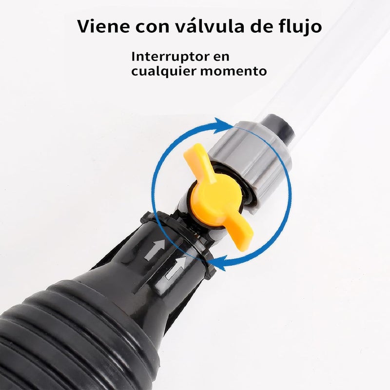 HEAROOM Bomba de sifón,Bomba de sifón Manual,Bomba de succión líquida multifunción,Nueva versión 2024,Bomba de Mano de sifón de Alto Flujo (4M) - Image 4