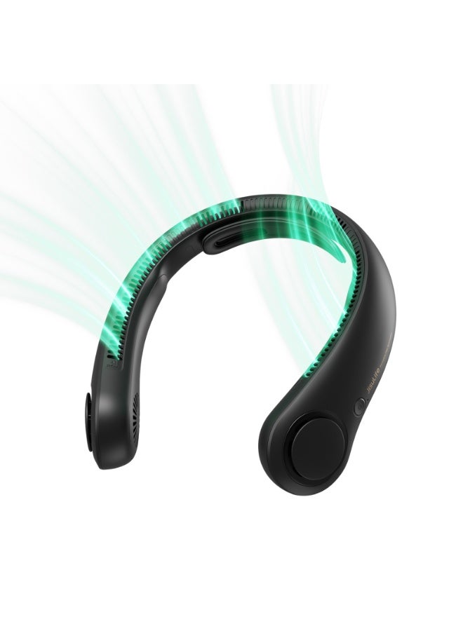 جيسيو لايف مروحة رقبة محمولة JISULIFE مطورة - مروحة بدون شفرات تعمل بدون استخدام اليدين ببطارية 5000 مللي أمبير وتعديل 5 سرعات ودعم مريح للرقبة للرجال والنساء - Image 1