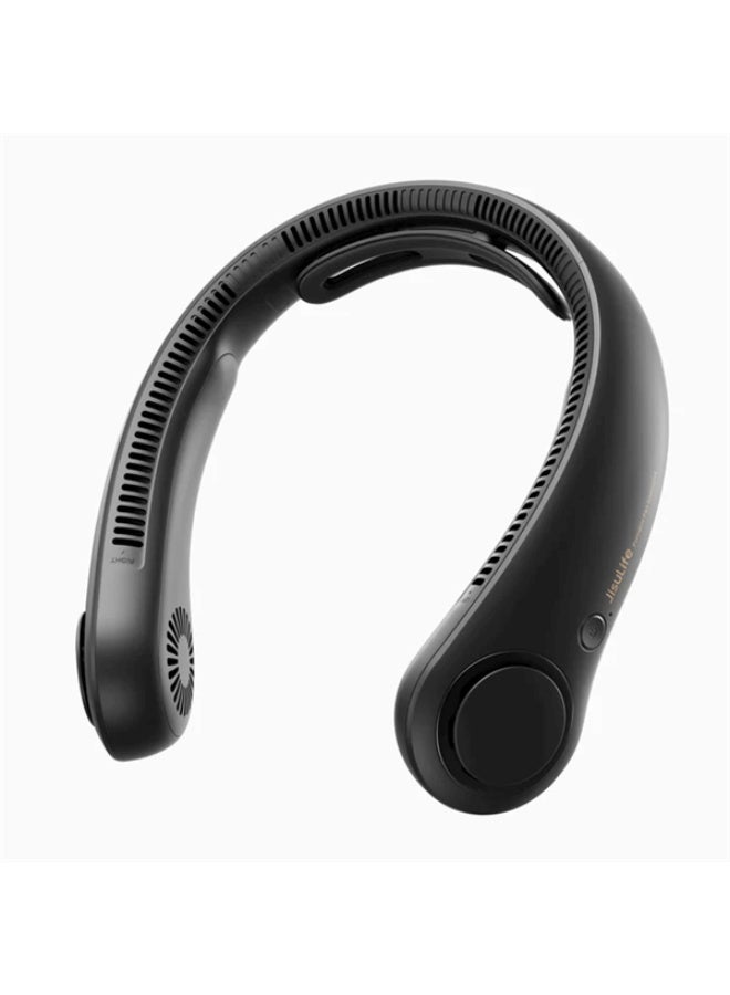 جيسيو لايف مروحة رقبة محمولة JISULIFE مطورة - مروحة بدون شفرات تعمل بدون استخدام اليدين ببطارية 5000 مللي أمبير وتعديل 5 سرعات ودعم مريح للرقبة للرجال والنساء - Image 2