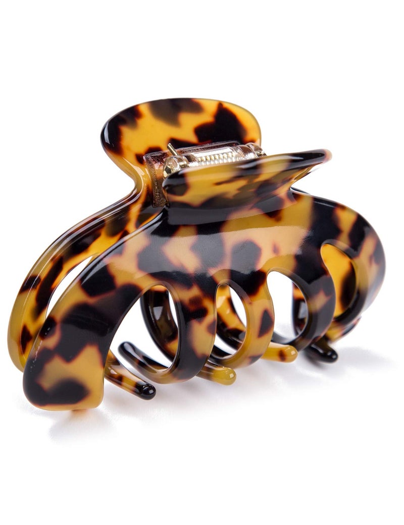 Prettyou Barrettes Hair Clip Clamp Celluloid Tortoise Shell 36 inches Comfortable Waterproof Styling Hair Claw Luxury Fashion Accessories for Women Tortoise ShellD