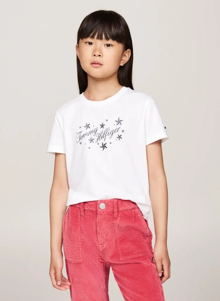 TOMMY HILFIGER Kids Logo Crew Neck T-Shirt