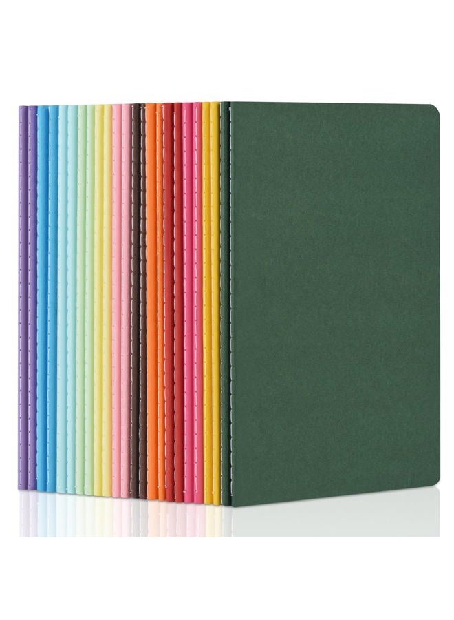 ZCZN 24 Pack Colorful Blank Notebooks Bulk, A5 Journals with 12 Colors, 60 Pages/30 Sheets, 8.3x5.5 Inch, Plain Paper, Travel Writing Journal Notebooks for Work & School - Image 1
