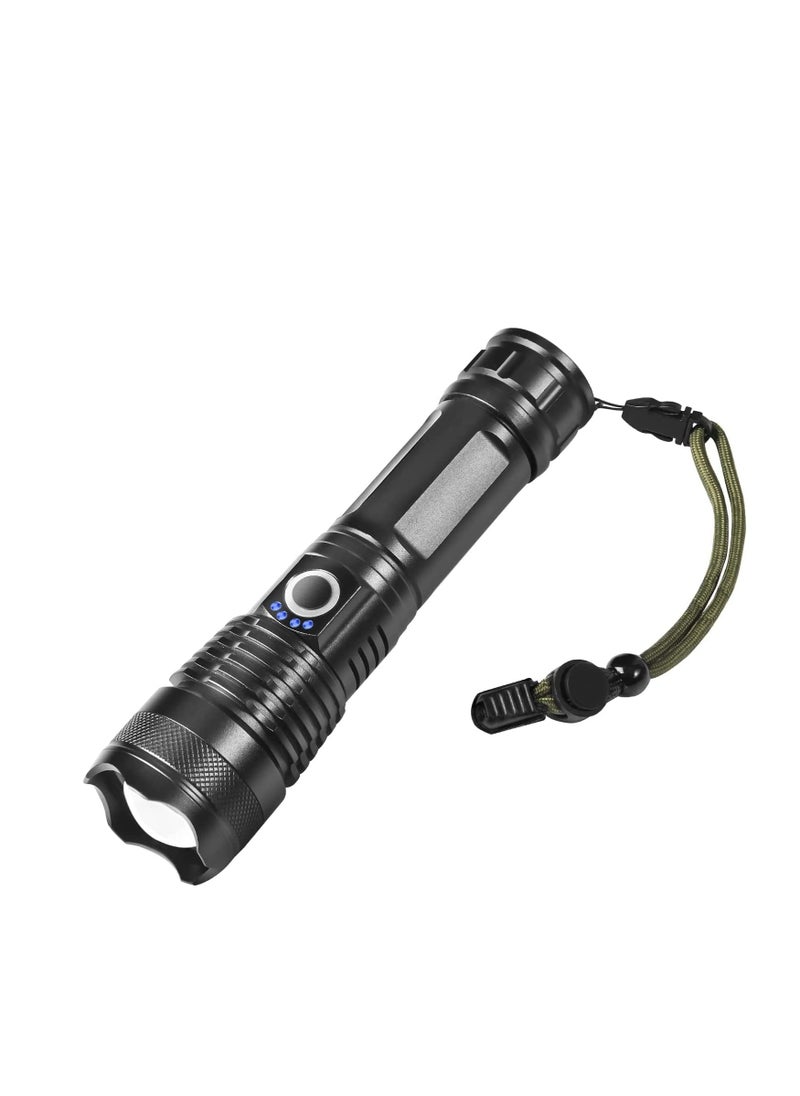 Rechargeable LED Flashlight, Ultra Bright Zoomable Flashlights, with 5 Modes, Adjustable High Lumens, Water Resistant, Handheld Light with Power Indicator for Camping/Outdoor/Emergency - pzsku/Z77E27817979617989369Z/45/_/1717078844/6afce3aa-613c-4179-8d70-cacffcabbd98