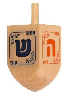 Izzy 'n' Dizzy Hanukkah Dreidels - Wooden Dreidel - 10 Pack Medium  - Image 2