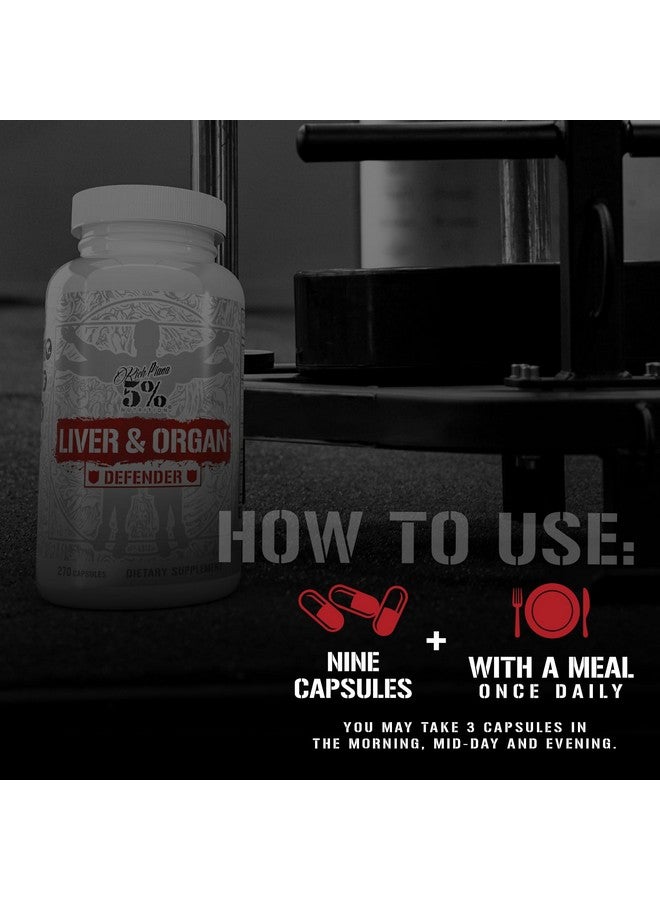 5% Nutrition Rich Piana Liver & Organ Defender Cycle Support Plus NAC | Liver Support, Prostate Supplement, Heart, Kidney, Skin Support | Milk Thistle, Saw Palmetto, Hawthorn Berry (30-90 Servings) - Image 4