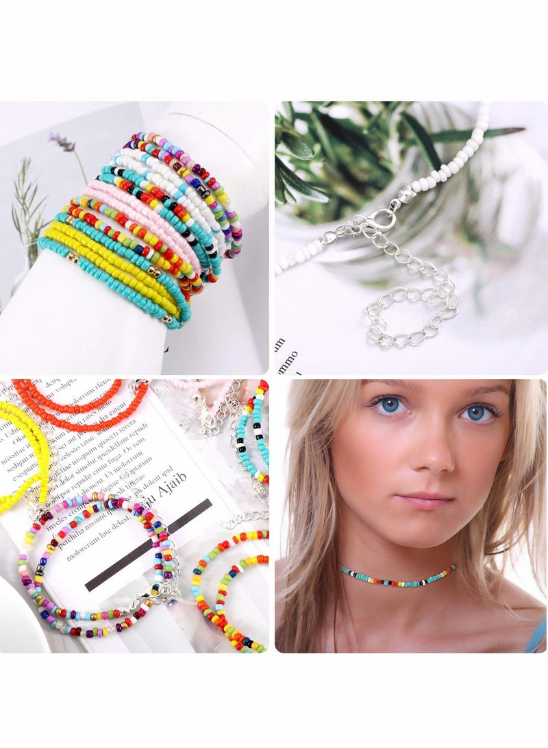 Barakah قلادة تشوكر مزينة بالخرز للنساء - قلادة خرز ملونة للنساء والفتيات (16 قطعة) - Image 2