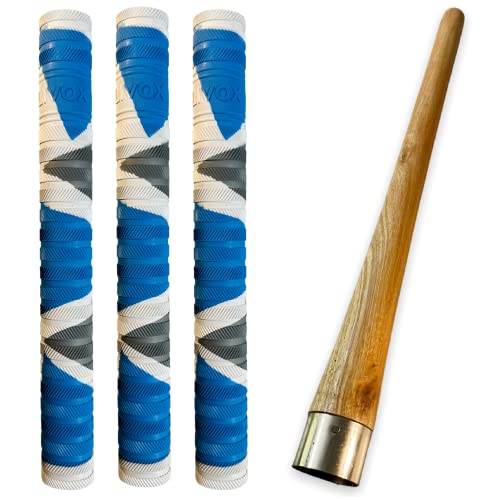 LIVOX Ultra Tacky Shock Absorption Bat Handle 3 Rubber Grips with 1 Gripper Cone for Cricket Accessories (Pack of 4) - Image 1
