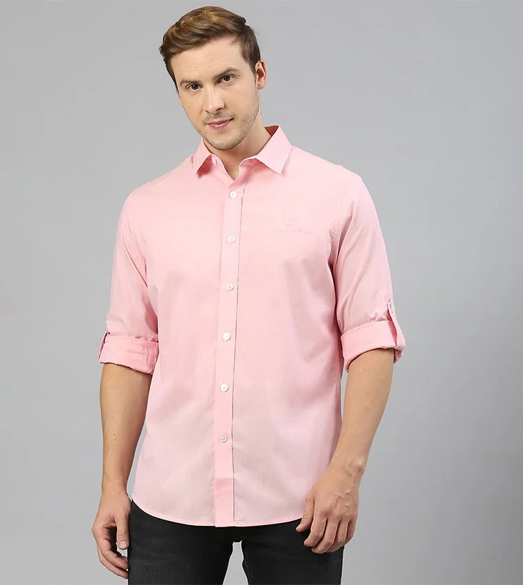 Logo Embroidered Long Sleeves Shirt