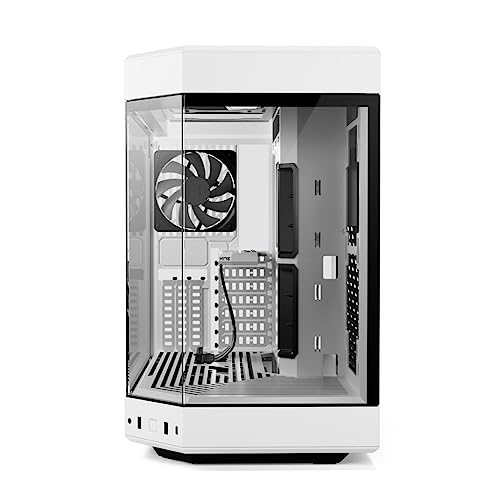 Hyte Y60 Modern Aesthetic Dual Chamber Panoramic Tempered Glass Mid-Tower ATX Computer Gaming Case with PCIE 4.0 Riser Cable Included, Snow White (CS-HYTE-Y60-WW) - Image 2