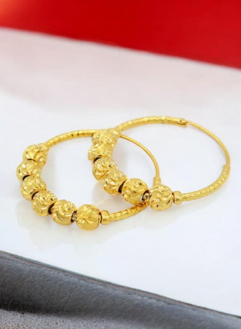 Elegant 21k Gold Plated Earrings For Women