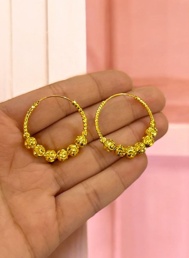 Elegant 21k Gold Plated Earrings For Women