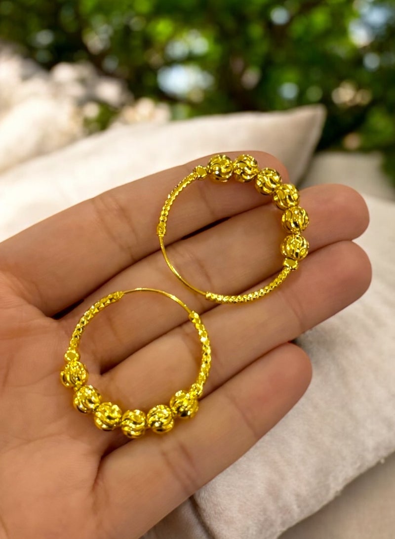 Elegant 21k Gold Plated Earrings For Women