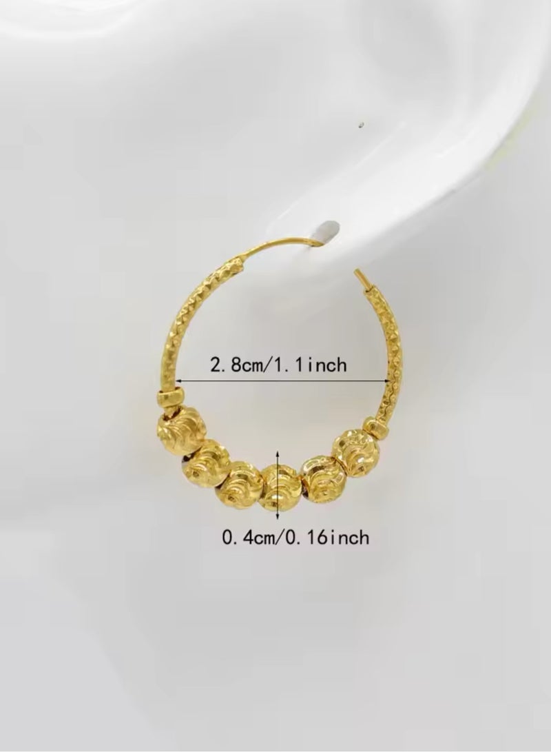 Elegant 21k Gold Plated Earrings For Women