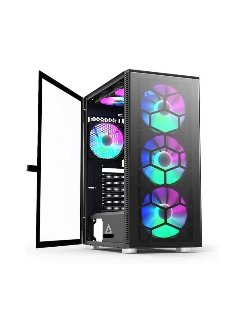 حاسوب ألعاب برج الميزانية كور i7 | بطاقة رسومات GTX 1050TI سعة 4GB | 16GB RAM | 512GB SSD | ويندوز 11 | جاهز للإنترنت عالي السرعة WIFI 6 - Image 1