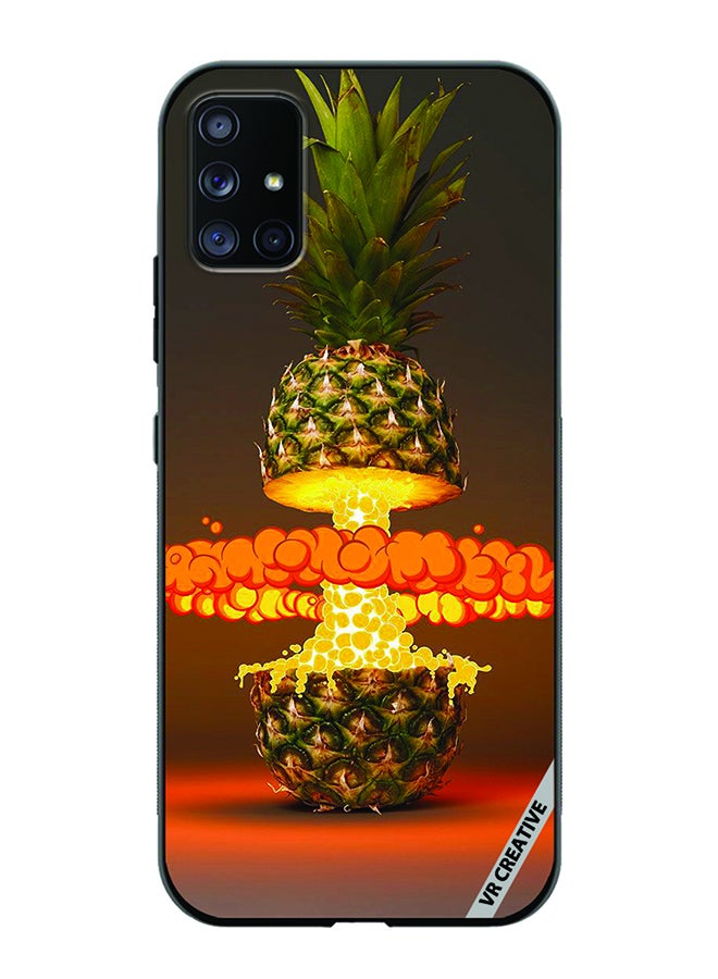 VR CREATIVE Protective Case Cover For Samsung Galaxy A71 5G Fire Pineapple Design Multicolour - Image 1