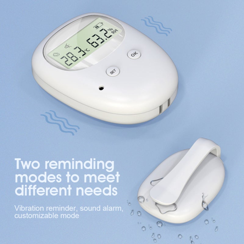 Wireless Baby Bedwetting Alarm Pee Alarm with Separate Receiver & Transmitter for Boys Grils Kids Potty Training Elder Care Vibration Sound Reminding Temperature Humidity Display with Charging Box - Image 4