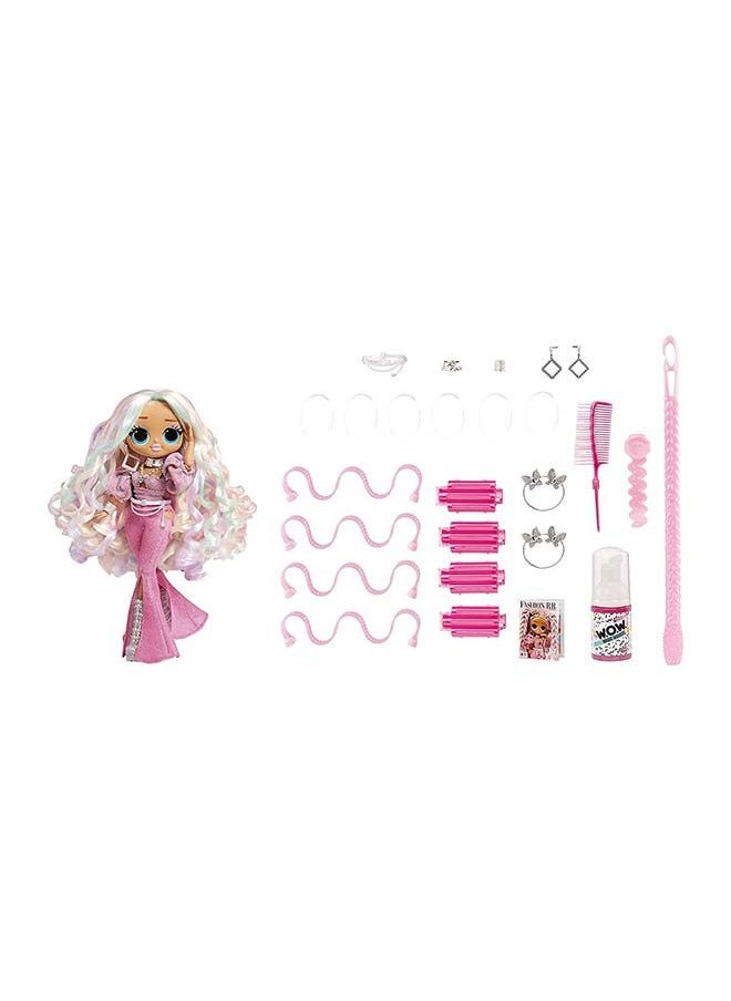 L.O.L. SURPRISE! O.M.G. Fashion Show Hair Edition, Twist Queen Fashion Doll With Magic Mousse Transforming Hair, Hair Accessories  - Image 2