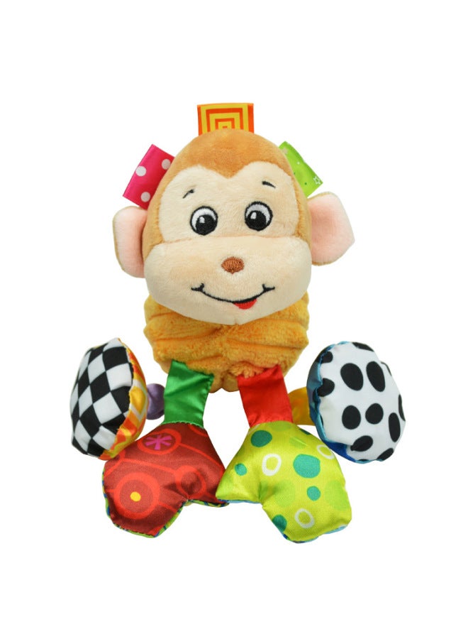Sozzy Soothing Baby Lathe Hanging Animal Pull Shock Doll Children's Doll Puzzle Baby Plush Toys Wholesale-Color:Pull The Shock Monkey - Image 1