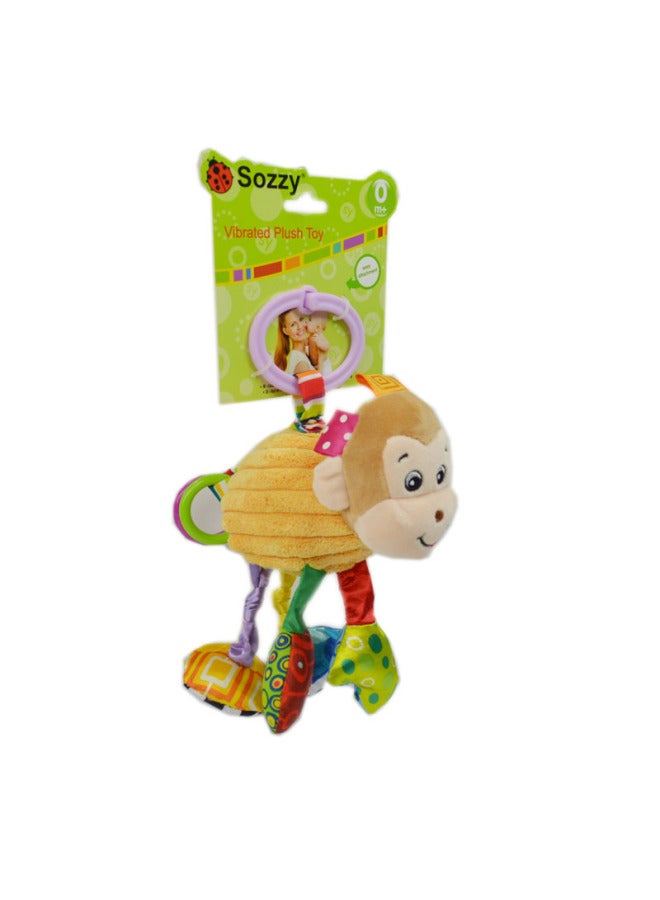 Sozzy Soothing Baby Lathe Hanging Animal Pull Shock Doll Children's Doll Puzzle Baby Plush Toys Wholesale-Color:Pull The Shock Monkey - Image 4