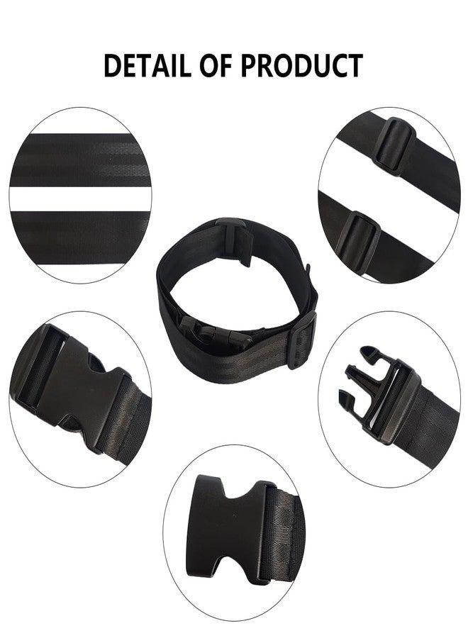 nsgglecher 2Pcs Elderly Shower Chair Seat Anti-Slip Belt, Suitable for Most Bath Chair Wheelchair, Care Supplier for Disabled Bedridden Pregnant Strap(Black) - Image 3