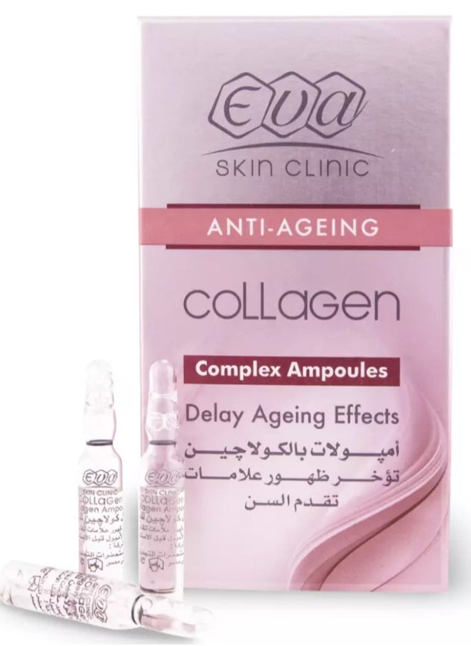 Eva - Skin Clinic Collagen Ampoules - Intensive Anti-Aging Serum - (10 x 2 ml) - Image 1