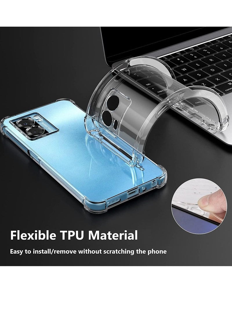 Generic Case for OPPO A57 5G / OPPO A77 5G Clear Case Cover Soft Flexible Transparent Silicone TPU Back Cover Full Camera Protection with Shockproof Bumper Corner  - Image 4