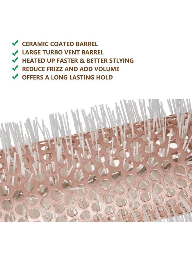 Aozzy 5Pcs Round Brush For Blow Drying Round Brush Set With Boar Bristle Curved Vented Hair Brush Nano Thermal Round Hairbrush For Drying Styling Make Hair Healthy Shiny And Soft - Image 5