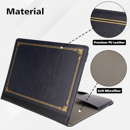 TT TYTX TYTX Compatible with MacBook Air Case 13 Inch, PU Leather MacBook Case fits for Model A2337 A2179 A1932 2018 2019 2020 2021, Laptop Cover with Pen Holder, Blue - Image 3