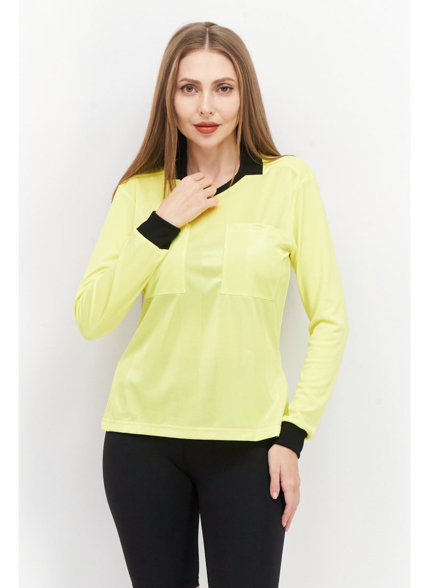 Women Sportswear Fit Long Sleeve Football Jersey, Yellow - pzsku/Z77E332FA5CB59A5B3B56Z/45/_/1724351045/53efc509-505e-468a-83a5-ab6067673094