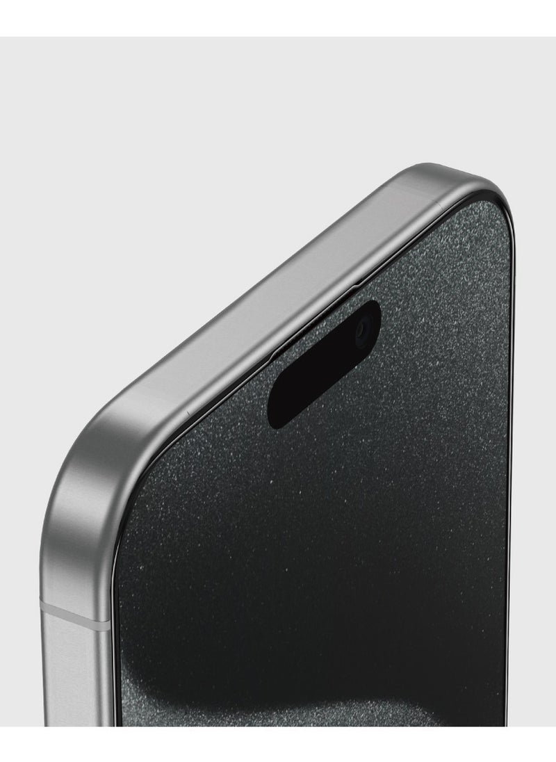 iPhone 16 Pro Screen Protector Picasso 3D Glass with Alignment Tray / 9H Hardness / Anti Fingerprint / Anti-Scratch / Crystal Clear / Bubble Free - Black Edge/Clear