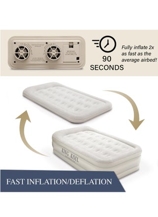 Twin Air Mattress with Built-in Pump - Double High Elevated Raised Airbed for Guests with Comfortable Top Inflatable Bed - pzsku/Z77E34A51538EA4A2DDDCZ/45/1746566332/09b02042-2e62-4fd1-89b1-edf5f68bbb34