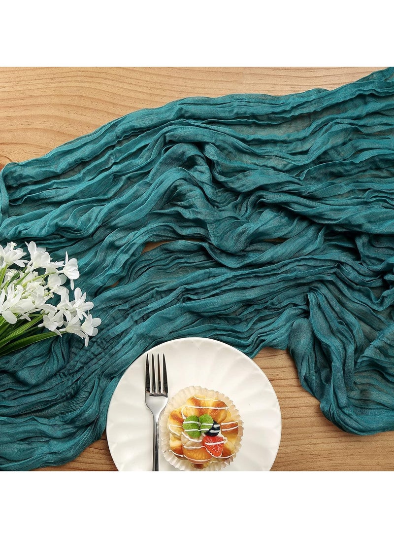 PYC Wedding Bridal Baby Shower Birthday Party Table Decorations Boho Gauze Cheese Cloth Long Cheesecloth Table Runner 90*300cm  - Image 3