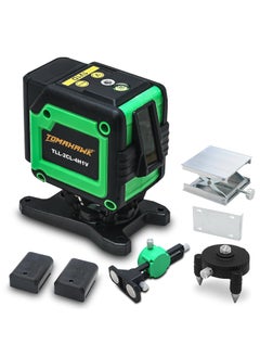 Tomahawk TOMAHAWK TLL2CL4H1V 2 Line Green SelfLeveling Laser Level 25 meter 82 Feet Cross Line Leveller with Horizontal and Vertical Magnetic Bracket for Home Building Construction DIY  - Image 1
