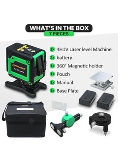 Tomahawk TOMAHAWK TLL2CL4H1V 2 Line Green SelfLeveling Laser Level 25 meter 82 Feet Cross Line Leveller with Horizontal and Vertical Magnetic Bracket for Home Building Construction DIY  - Image 3