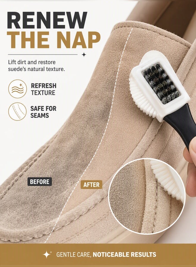 Osowake 4-Sided Suede Nubuck Cleaning Brush Kit for Shoes and Leather Boots - Image 5
