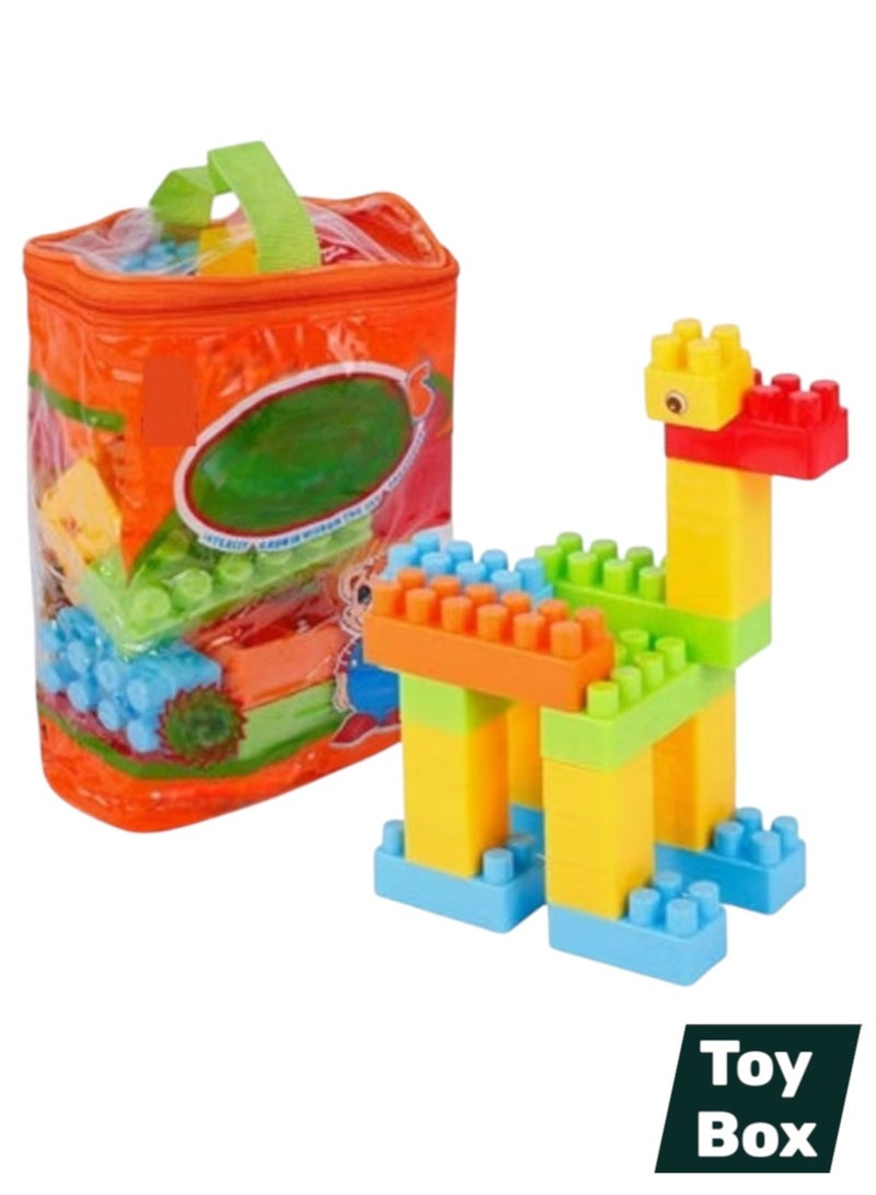 Toy Box Building Blocks Set 34 Piece With Tote Bags For Storage Durable And Portable 