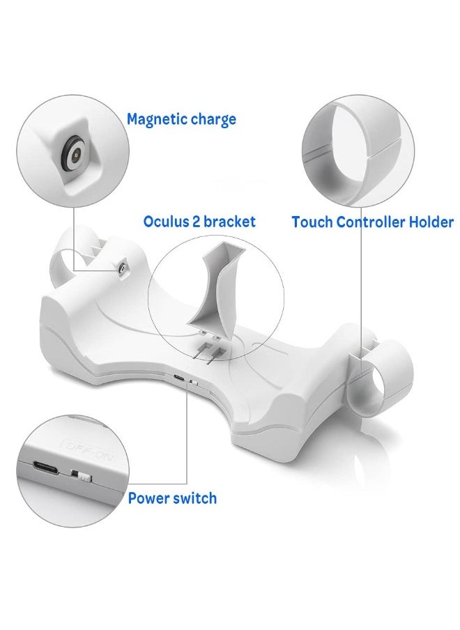 Generic High-Speed Charging Dock for Oculus Quest 2 - USB Charging Station with Breathing Light and Controller Storage Stand for VR Headset.  - Image 2