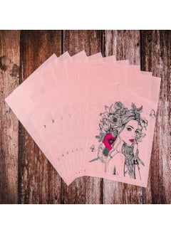 KASTWAVE 100 Pieces Plastic Bag With Die Cut  Handle Bag, Reusable Good Merchandise Bag Shopping Bag Retail Bag Restaurant Bag, Gift Bag Wrapping Bag with Die Cut Handles Pink Girl Pattern  15cm x 20cm  - Image 3