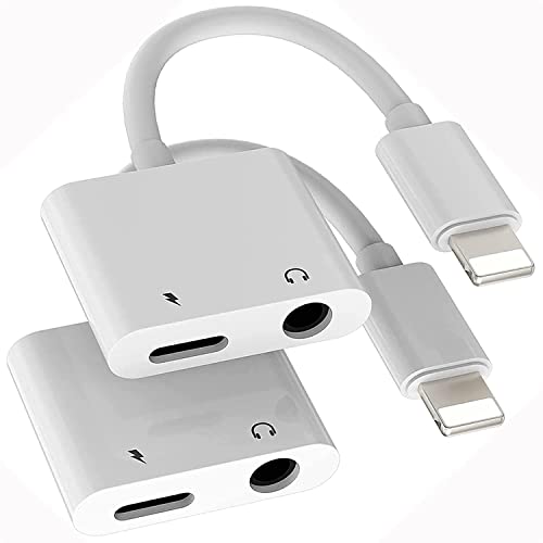 KPDP iPhone, [Apple MFi Certified] 2 in 1 Lightning to 3.5mm AUX Audio + Charger Splitter Compatible with iPhone 14/13/12/11/XS/XR/X 8/7/SE, Support Music Control(Not for Call) - Image 1